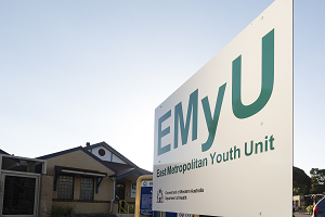 Photograph of EMyU sign