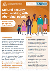 cultural security when working with aboriginal people